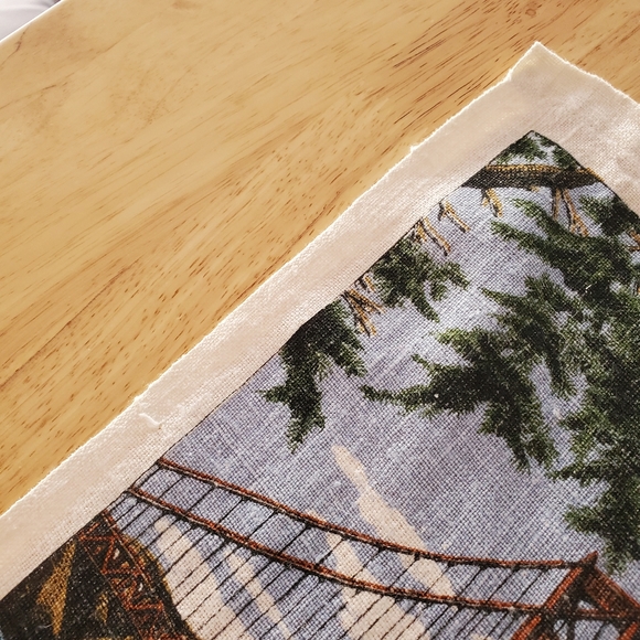 Vintage 1986 Linen Wall Calendar Golden Gate Bridge San Francisco Tea Towel - Picture 10 of 12